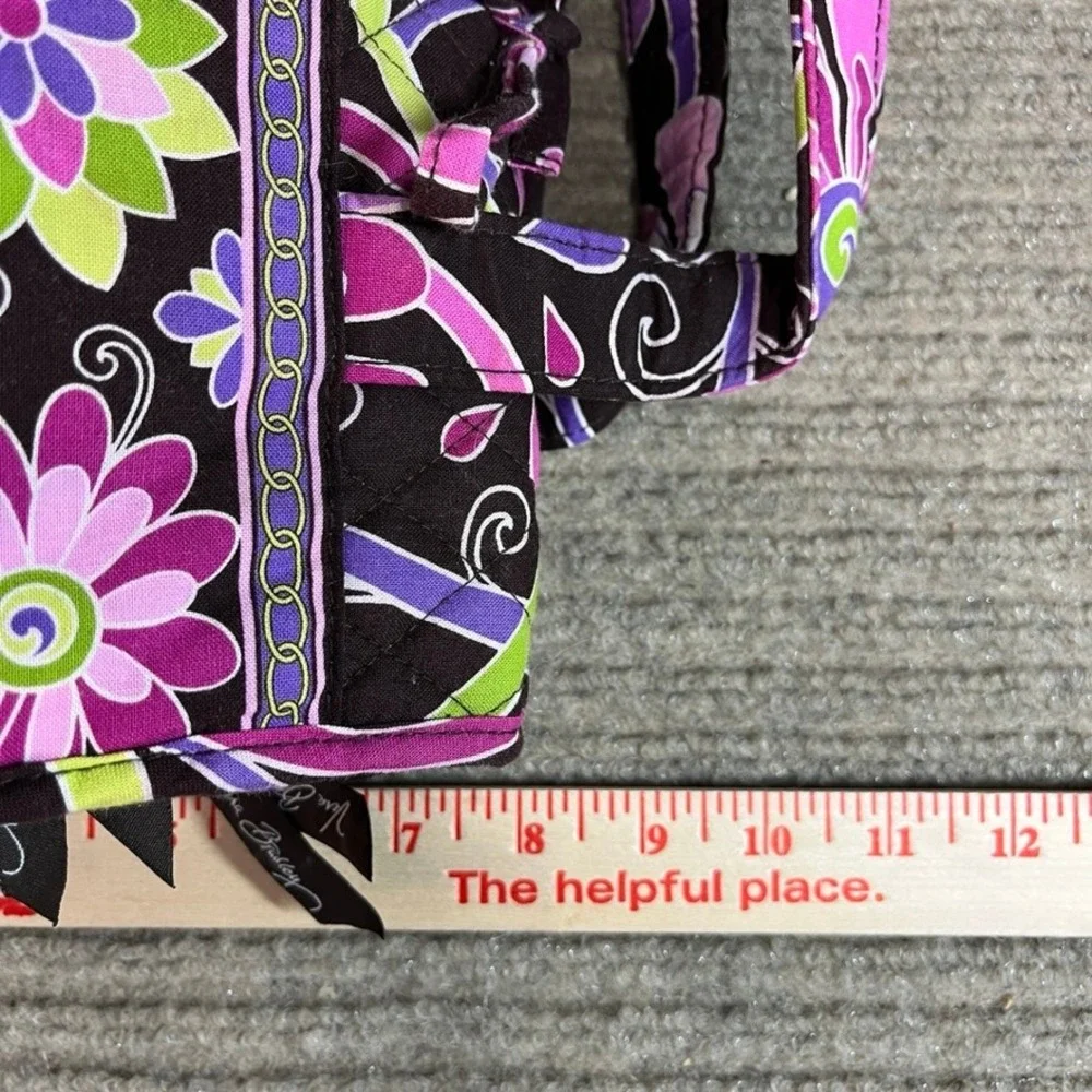 Vera Bradley Plum Crazy Hanging Travel Organizer Quilted Floral Cosmetic Bag